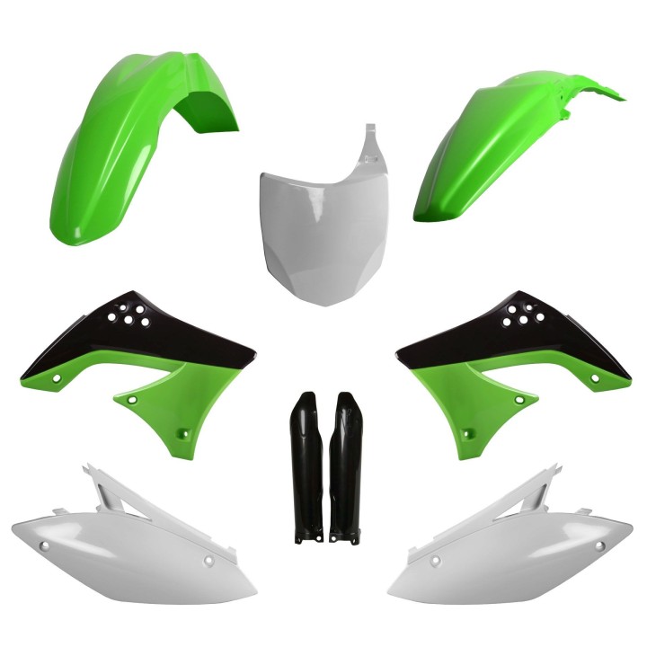 POLISPORT komplet plastików (full kit) kawasaki kx 450F '09-'11 w zestawie tablica przednia (8656800002) i osłony amortyzarorów…