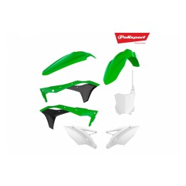 POLISPORT komplet plastików kawasaki kxf 250 '17-'20 w zestawie tablica przednia (8665900002)