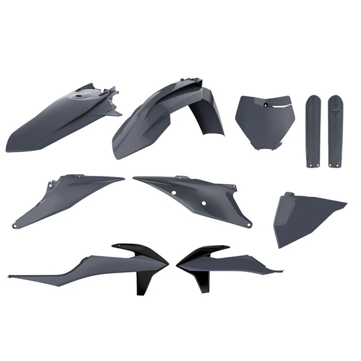 POLISPORT komplet plastików (full kit) ktm sx/sx-f '19-'22 w zestawie tablica przednia (8666400007) i osłony amortyzatorów (839…