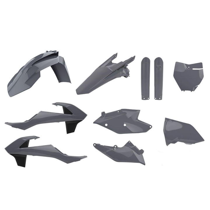 POLISPORT komplet plastików (full kit) ktm sx/sx-f '16-'18 w zestawie tablica przednia (8664900007) i osłony amortyzatorów (839…
