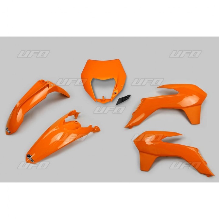 UFO komplet plastików ktm exc/excf '14-'16 z osłoną lampy