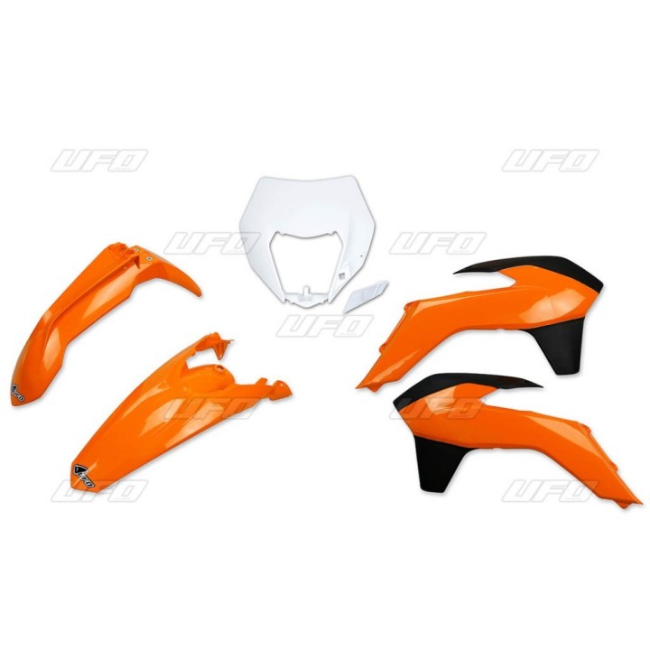 UFO komplet plastików ktm exc/excf '14-'16 z osłoną lampy