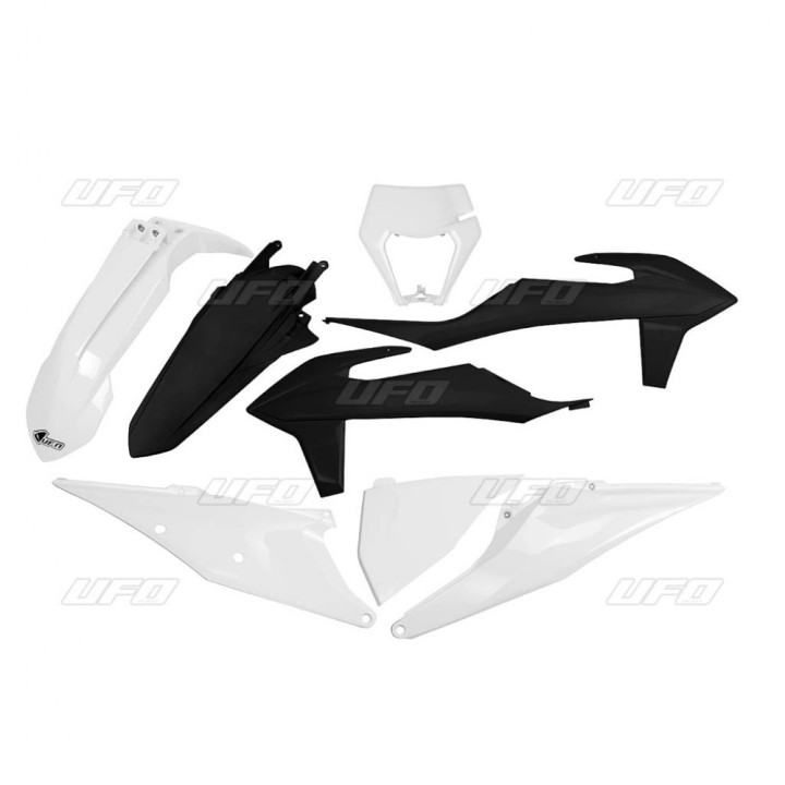 UFO komplet plastików ktm EXC 125 '20-'21, EXC 250 / 300 tpi '20-'23, exc-f 250 / 350 / 450 / 500 '20-'23 z osłoną lampy