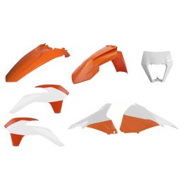 POLISPORT komplet plastików ktm exc/exc-f '14-'16 (restyling) w zestawie błotnik przedni '17-'19 (8574200008) osłona lampy prze…