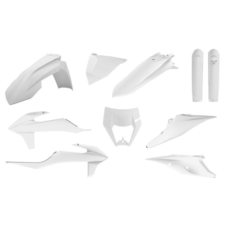 POLISPORT komplet plastików (full kit) ktm exc/exc-f tpi '20-'23 w zestawie osłona lampy (8668600001) i osłony amortyzatorów (8…
