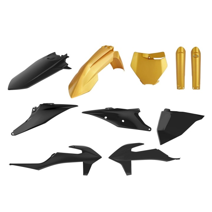 POLISPORT komplet plastików (full kit) ktm sx/sx-f '19-'22 w zestawie tablica przednia (8666400009) i osłony amortyzatorów (839…