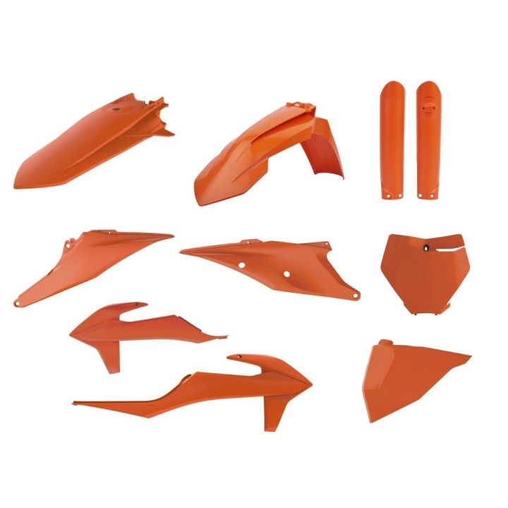 POLISPORT komplet plastików (full kit) ktm sx/sx-f '19-'22 w zestawie tablica przednia (8666400001) i osłony amortyzatorów (839…