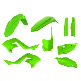 POLISPORT komplet plastików kawasaki kx 125/250 '03-'08 w zestawie tablica przednia (8665900010) i osłony amortyzatorów (839800…
