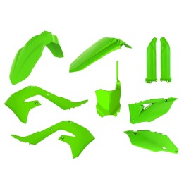 POLISPORT komplet plastików kawasaki kxf 250 '21-'24; kxf 450 '19-'23 w zestawie tablica przednia (8665900006) i osłony amortyz…