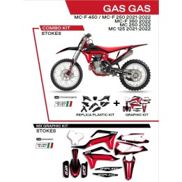 UFO komplet plastików GGKIT702001 plus komplet naklejek (oklein) gas gas mc 125 '21-'22; mc 250 '22; mcf 250/350/450 '21-'22 w…