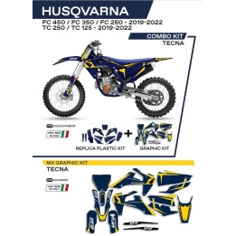 UFO komplet plastików HUKIT622087 plus komplet naklejek (oklein) husqvarna tc 125/250 '19-'22; fc 250/350/450 '19-'22 w zestawi…