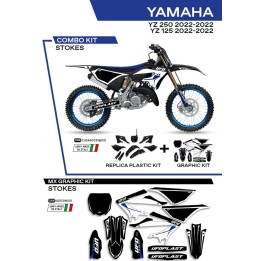 UFO komplet plastików YAKIT324001 plus komplet naklejek (oklein) yamaha yz 125/250 '22-'26, w zestawie przednia tablica (YA0486…