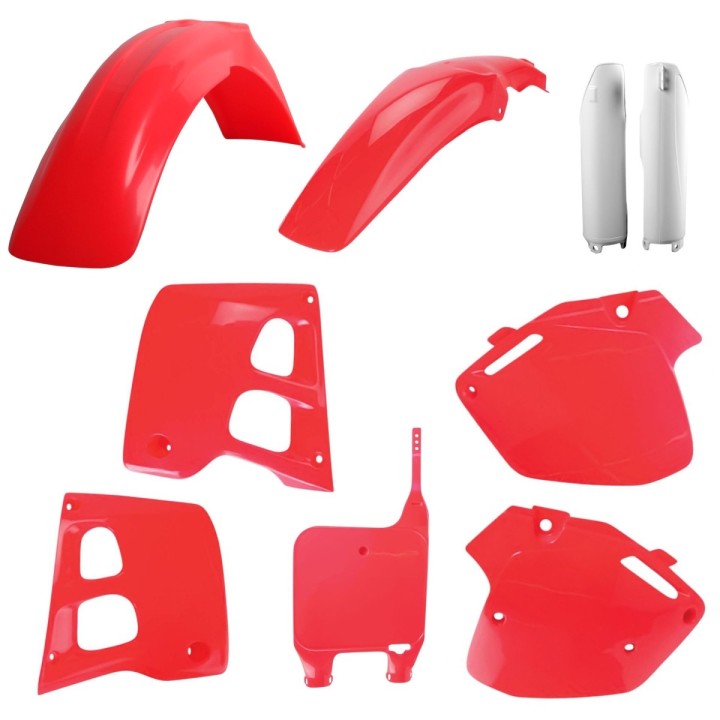 POLISPORT komplet plastików (full kit) honda cr 125 '91-'92; cr 250 '90-'91 w zestawie tablica przednia (8680700002) i osłony a…