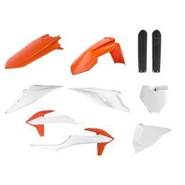 POLISPORT komplet plastików (full kit) ktm sx/sx-f '19-'22 w zestawie tablica przednia (8666400008) i osłony amortyzatorów (839…