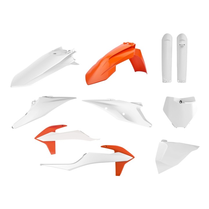 POLISPORT komplet plastików (full kit) ktm sx/sx-f '19-'22 w zestawie tablica przednia (8666400008) i osłony amortyzatorów (839…