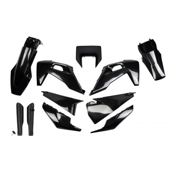 UFO komplet plastików (full kit) z osłonami teleskopów (amortyzatorów) husqvarna tx / te 125 / 150 / 250 / 300 '20-'22, fe 250…