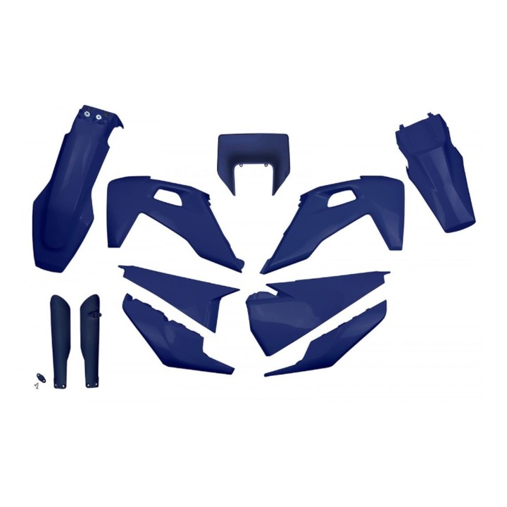 UFO komplet plastików (full kit) z osłonami teleskopów (amortyzatorów) husqvarna tx / te 125 / 150 / 250 / 300 '20-'22, fe 250…