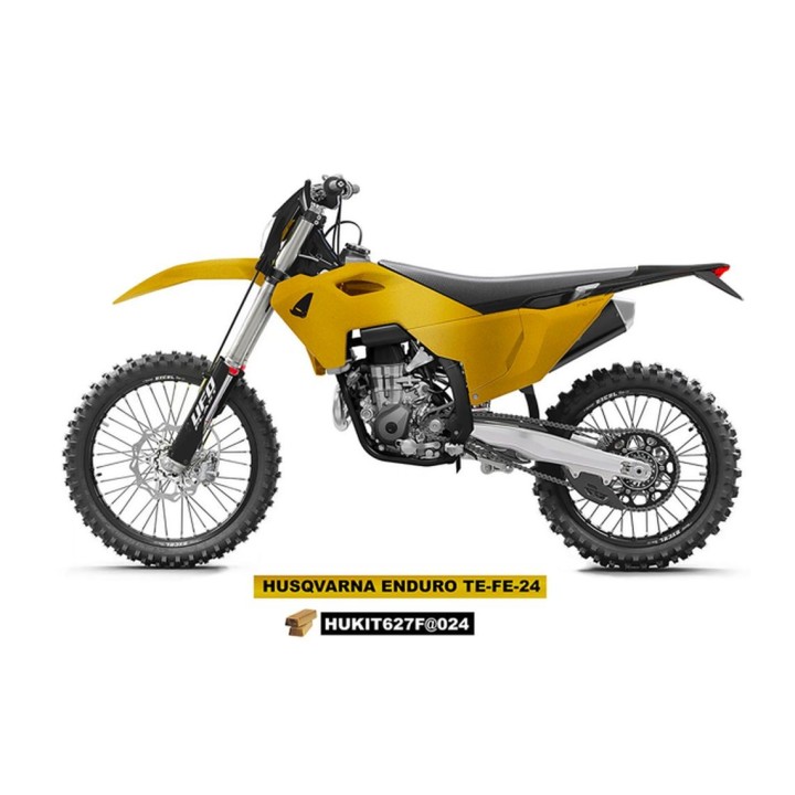 UFO komplet plastików (full kit) z osłonami teleskopów (amortyzatorów) husqvarna te 150 / 250 / 300 '24-'25, fe 250 / 350 / 450…