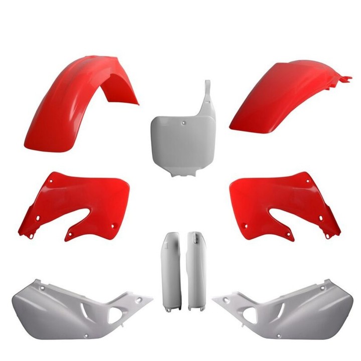 POLISPORT komplet plastików (full kit) honda cr 125 '98-'99; cr 250 '97-'99 w zestawie tablica przednia (8673000002) i osłony a…