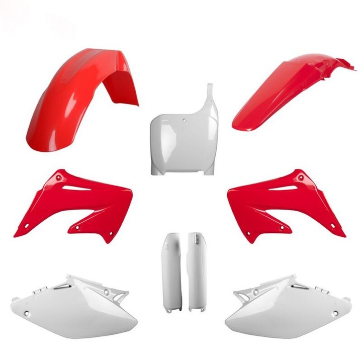 POLISPORT komplet plastików (full kit) honda cr 125 '02-'03; cr 250 '02-'03 w zestawie tablica przednia (8657000001) i osłony a…