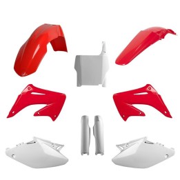 POLISPORT komplet plastików (full kit) honda cr 125 '04-'07; cr 250 '04-'07 w zestawie tablica przednia (8661900001) i osłony a…