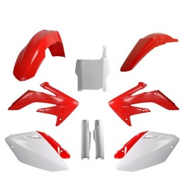POLISPORT komplet plastików (full kit) honda crf 250R '04-'05 w zestawie tablica przednia (8661900001) i osłony amortyzarorów (…