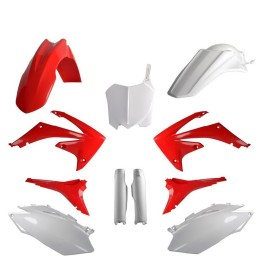 POLISPORT komplet plastików (full kit) honda crf 250R '10; crf 450R '09-'10 w zestawie tablica przednia (8656700001) i osłony a…
