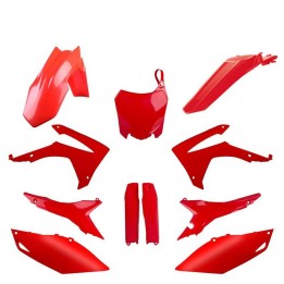 POLISPORT komplet plastików (full kit) honda crf 250R '14-'17; crf 450R '13-'16 w zestawie tablica przednia (8659400001) i osło…
