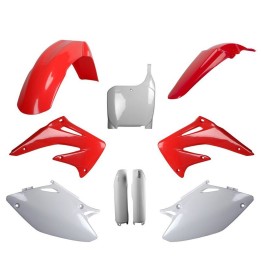 POLISPORT komplet plastików (full kit) honda crf 450R '02-'03 w zestawie tablica przednia (8657000001) i osłony amortyzarorów (…