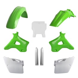 POLISPORT komplet plastików (full kit) kawasaki kx 125/250 '94-'95 w zestawie tablica przednia (8672800002) i osłony amortyzato…