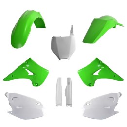 POLISPORT komplet plastików (full kit) kawasaki kx 125/250 '04-'08 w zestawie tablica przednia (8660800002) i osłony amortyzaro…