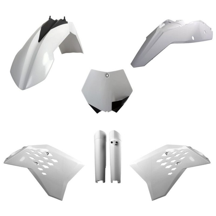 POLISPORT komplet plastików (full kit) ktm sx/sx-f/xc-f '08-'10 w zestawie tablica przednia (8664400007) i osłony amortyzatorów…