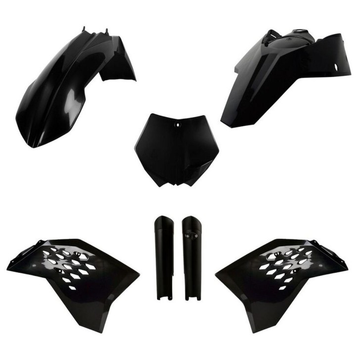 POLISPORT komplet plastików (full kit) ktm sx/sx-f/xc-f '08-'10 w zestawie tablica przednia (8664400002) i osłony amortyzatorów…