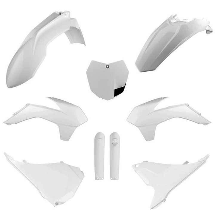 POLISPORT komplet plastików (full kit) ktm sx/sx-f/xc-f '15 w zestawie tablica przednia (8659100002) i osłony amortyzatorów (83…