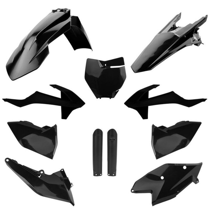 POLISPORT komplet plastików (full kit) ktm sx/sx-f/xc-f '16-'18 w zestawie tablica przednia (8664900003) i osłony amortyzatorów…