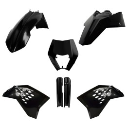 POLISPORT komplet plastików (full kit) ktm exc/exc-f '08-'11 w zestawie tablica przednia (8666700003) i osłony amortyzatorów (8…