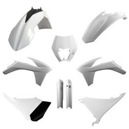 POLISPORT komplet plastików (full kit) ktm exc/exc-f '12-'13 w zestawie tablica przednia (8666700001) i osłony amortyzatorów (8…