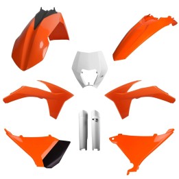 POLISPORT komplet plastików (full kit) ktm exc/exc-f '12-'13 w zestawie tablica przednia (8666700002) i osłony amortyzarorów (8…