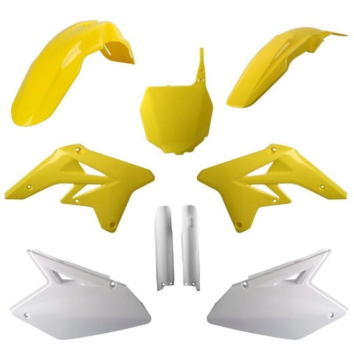 POLISPORT komplet plastików (full kit) suzuki rmz 250 '07-'09 w zestawie tablica przednia (8660400002) i osłony amortyzarorów (…