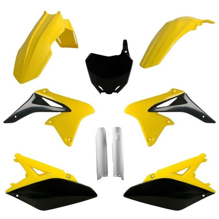 POLISPORT komplet plastików (full kit) suzuki rmz 250 '10-'18 w zestawie tablica przednia (8660400002) i osłony amortyzarorów (…