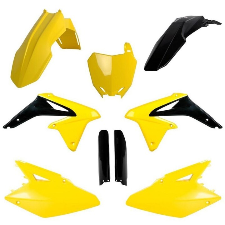 POLISPORT komplet plastików (full kit) suzuki rmz 450 '08-'17 w zestawie tablica przednia (8659300001) i osłony amortyzarorów (…