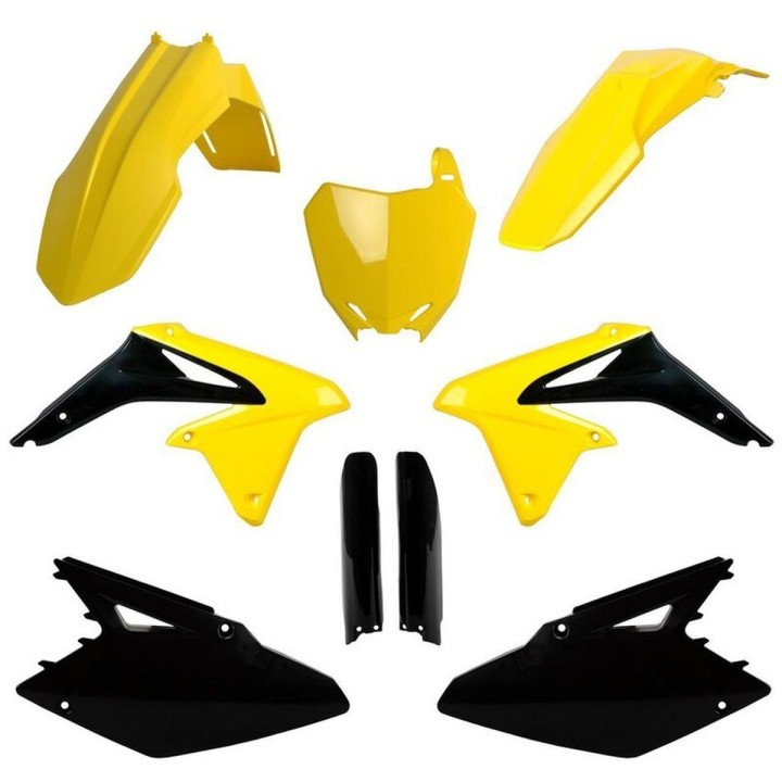 POLISPORT komplet plastików (full kit) suzuki rmz 450 '08-'17 w zestawie tablica przednia (8659300001) i osłony amortyzarorów (…