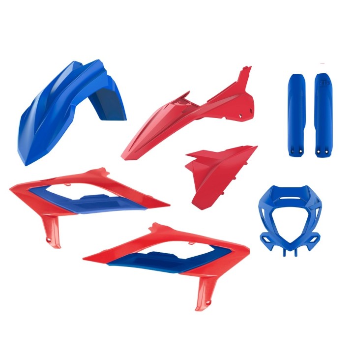 POLISPORT komplet plastików (full kit) beta rr 2T/4T '23-'24 w zestawie osłona lampy (8667300005) i osłony amortyzatorów (83991…