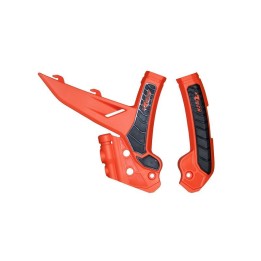 Plastiki i naklejki RACETECH (rtech) osłony ramy (komplet) bi-material super grip ktm EXC / excf 150 / 250 / 300 / 450 / 500 '2…