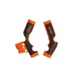Plastiki i naklejki RACETECH (rtech) osłony ramy (komplet) bi-material super grip ktm SX 65 '16-'24