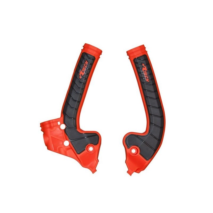 Plastiki i naklejki RACETECH (rtech) osłony ramy (komplet) bi-material super grip ktm SX 85 '18-'24