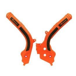 Plastiki i naklejki RACETECH (rtech) osłony ramy (komplet) bi-material super grip ktm SX 125/150 '16-18, SX 250 '17-18, exc/exc…