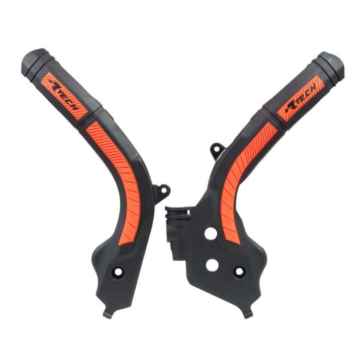 Plastiki i naklejki RACETECH (rtech) osłony ramy (komplet) bi-material super grip ktm SX 125/150 '16-18, SX 250 '17-18, exc/exc…