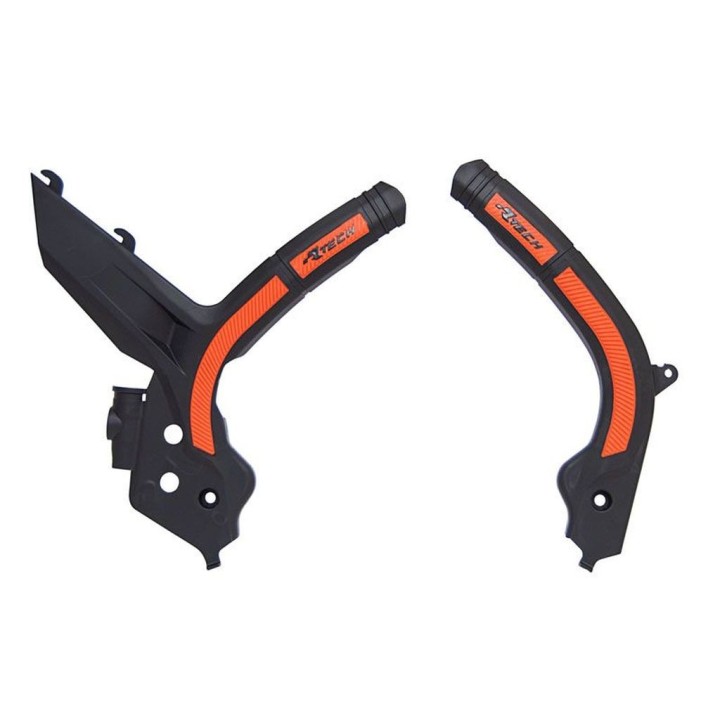 Plastiki i naklejki RACETECH (rtech) osłony ramy (komplet) bi-material super grip ktm SX 125/150/250 '19-21, sxf 250/350/450 '1…