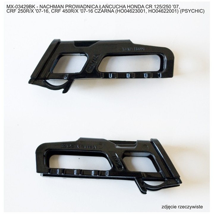 Plastiki i naklejki PSYCHIC prowadnica łańcucha honda cr 125/250 '07, crf 250 r '07-'25, crf 250X '07-'17, crf 250 rx '19-'25,…
